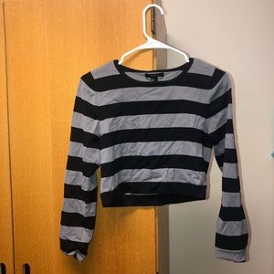 Grey & Black Striped Sweater